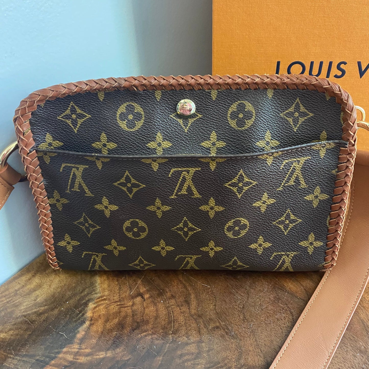 The Osprey -Orvis bags Monogram in Whiskey Crossbody Bag