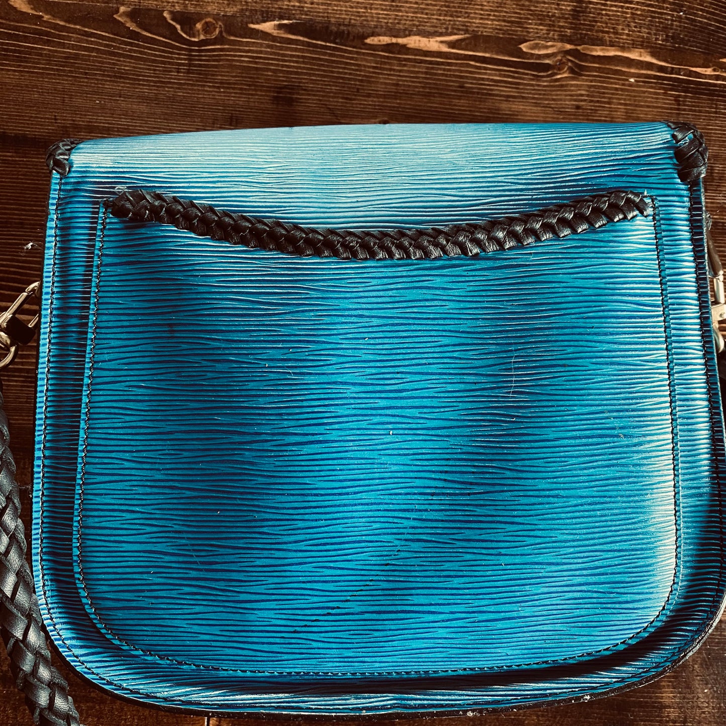 The Swift -Orvis bags Blue Epi Crossbody