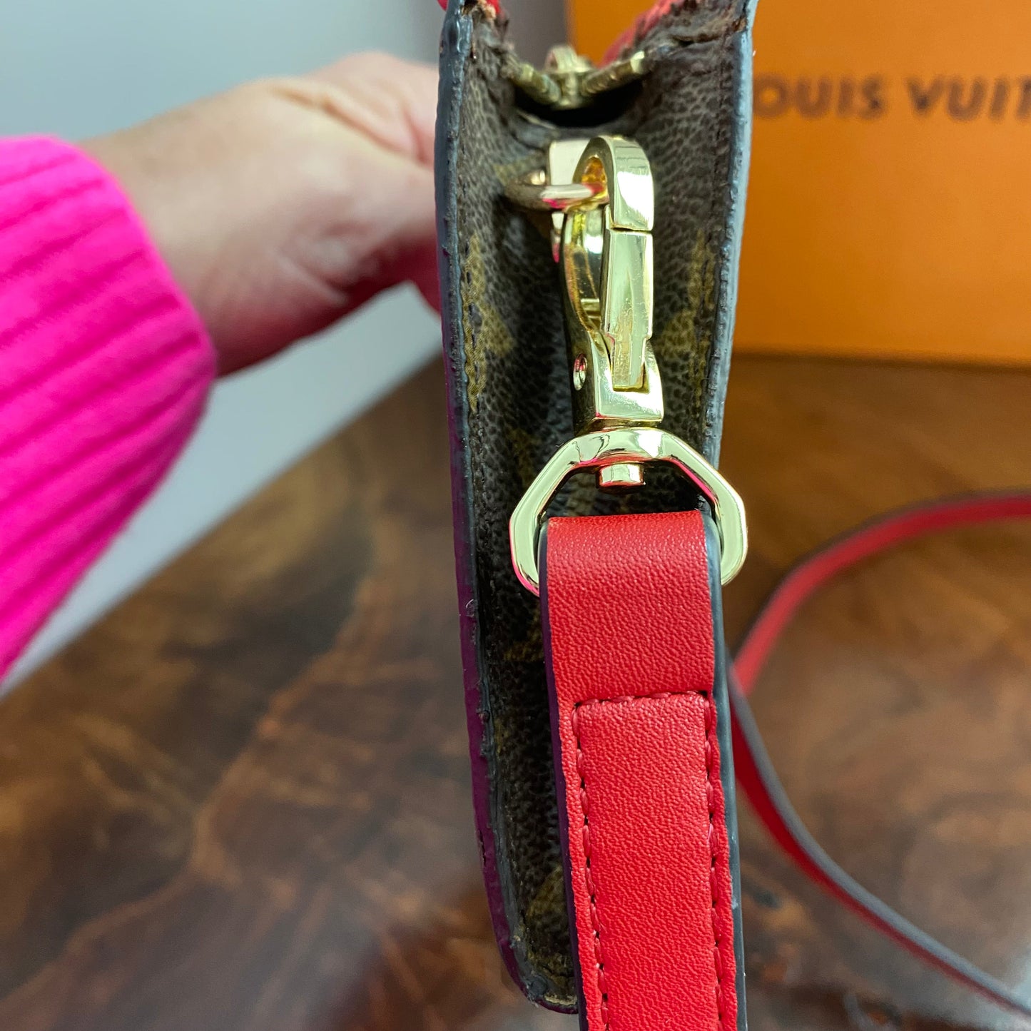 The Junco Crossbody -Orvis bags Monogram in Red