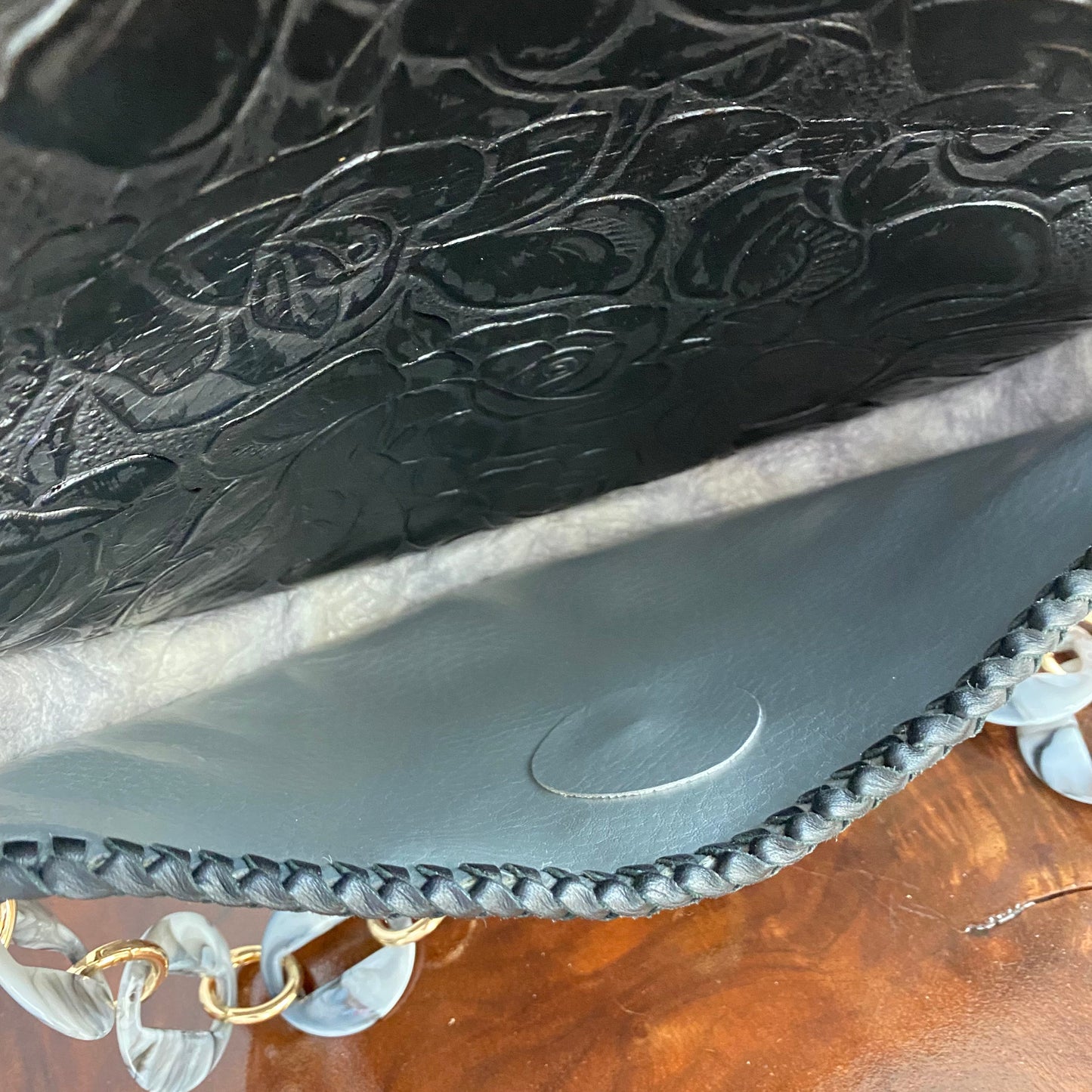 The Dove -Orvis bags Embroidered Monogram Lambskin Crossbody/Shoulder Bag
