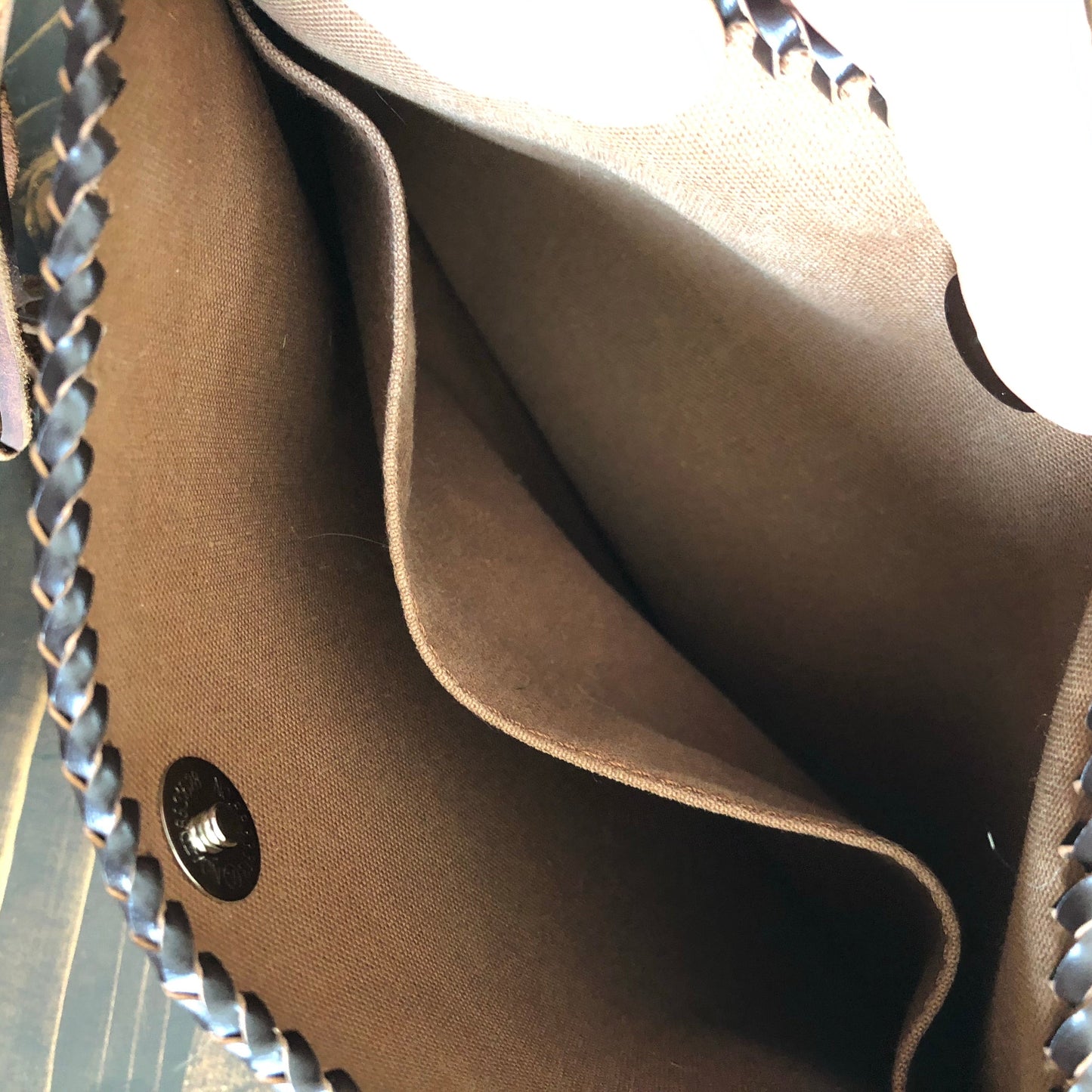 The Peacock -Orvis bags Monogram Hobo Crossbody - Silver Hardware