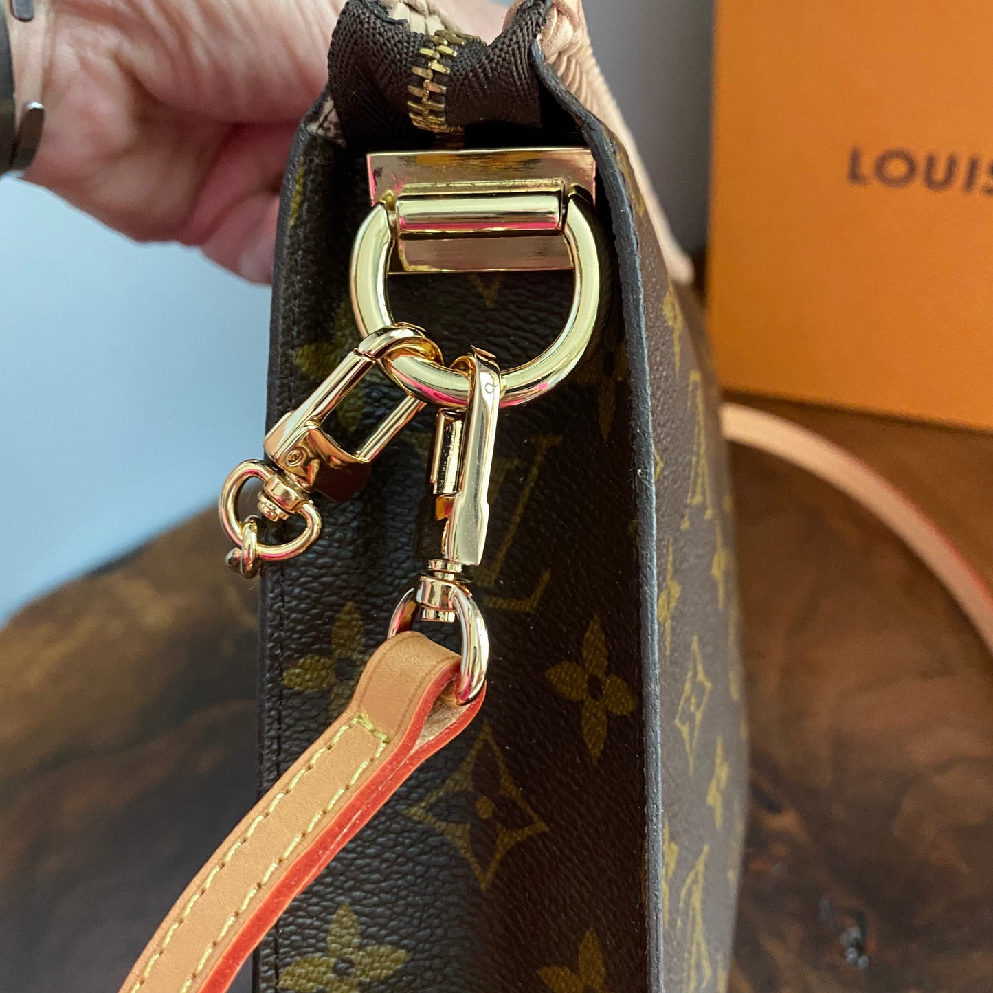 The Swan -Orvis bags Monogram in Vachetta Crossbody Bag