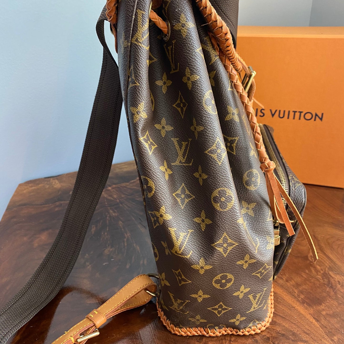The Loon -Orvis bags Monogram Backpack in Tan
