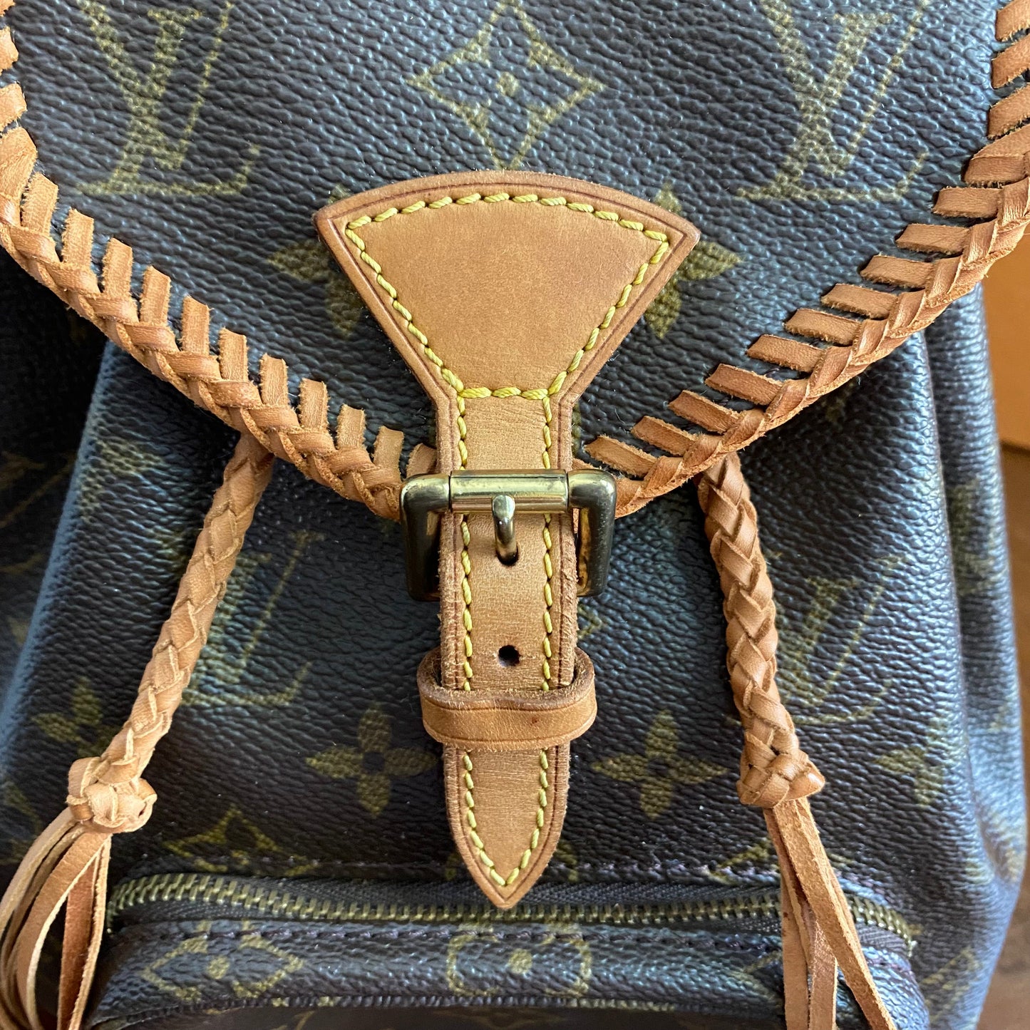 The Loon -Orvis bags Monogram Mini Backpack in Vachetta