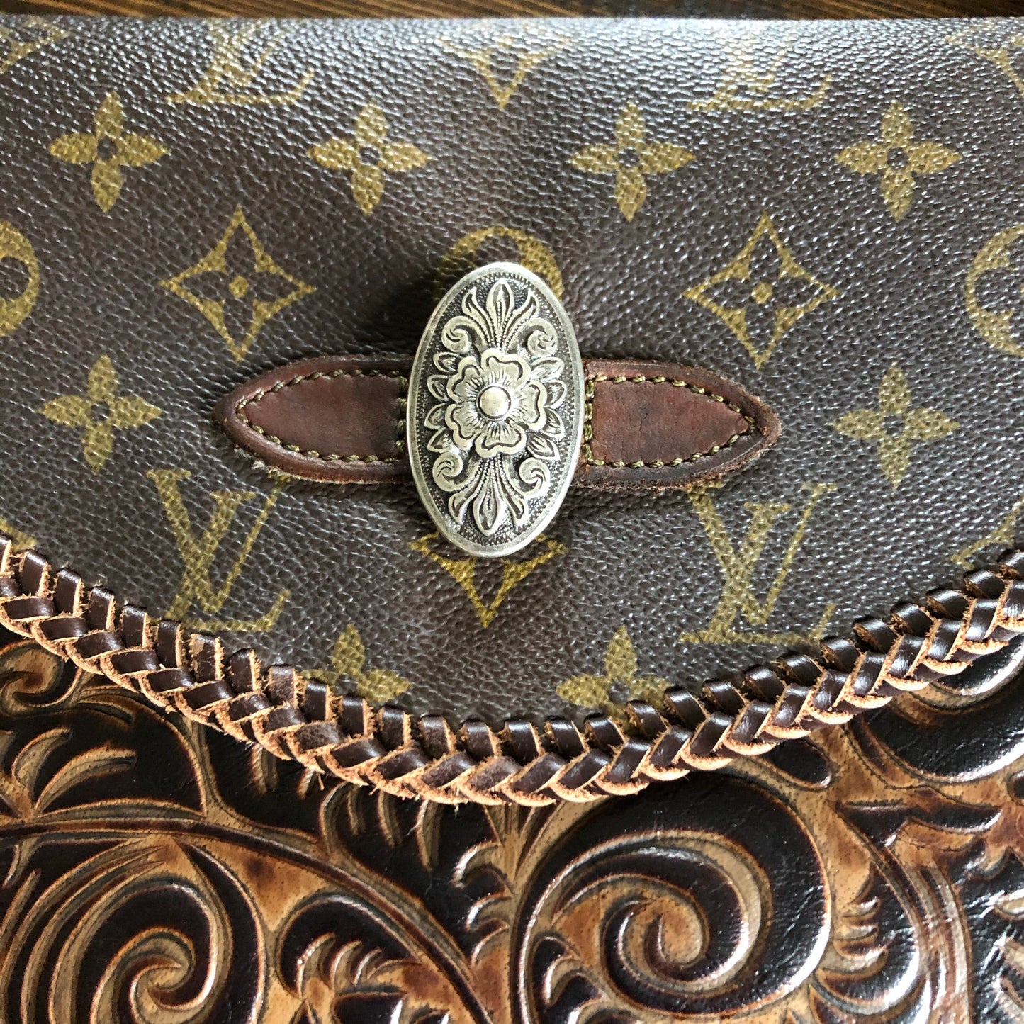 The Eagle - Monogram with Brown/Black SwirlOrvis bags Crossbody/Clutch Bag
