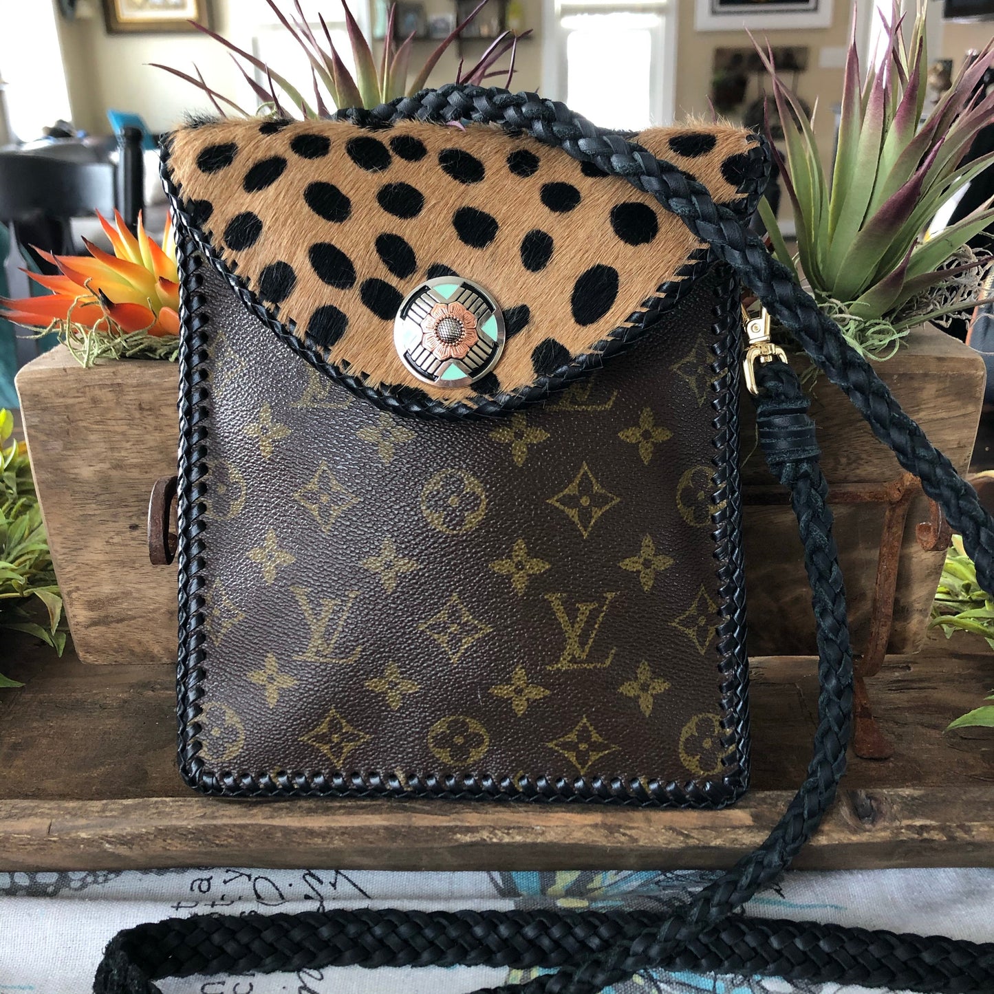 The Robin -Orvis bags Monogram Cheetah Crossbody