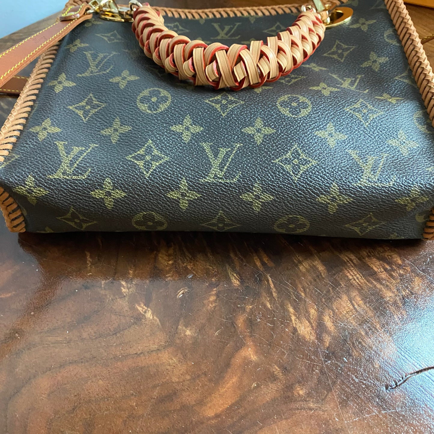 The Swan -Orvis bags Monogram in Dark Vachetta Crossbody - 2 Straps!