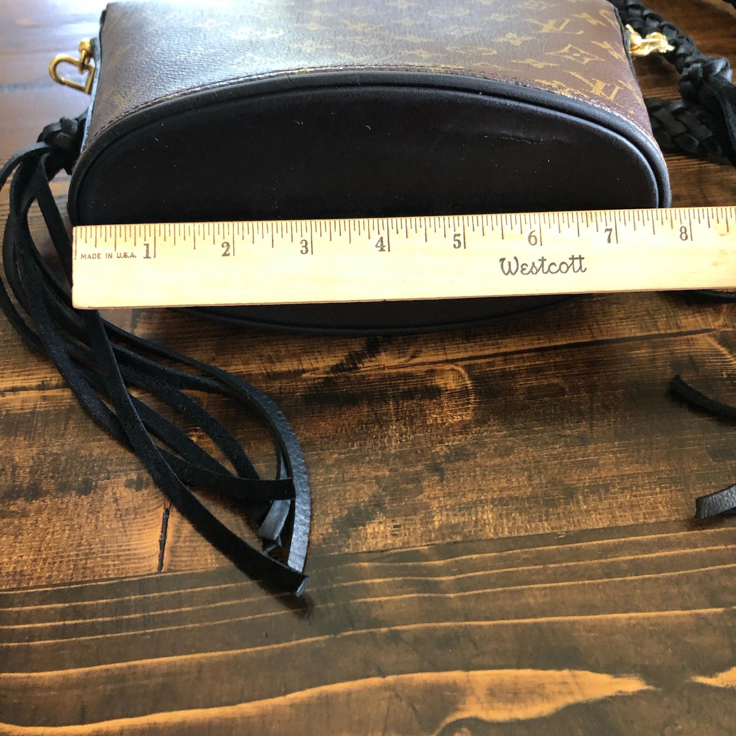 The Finch -Orvis bags Monogram Black Crossbody with Two Straps!