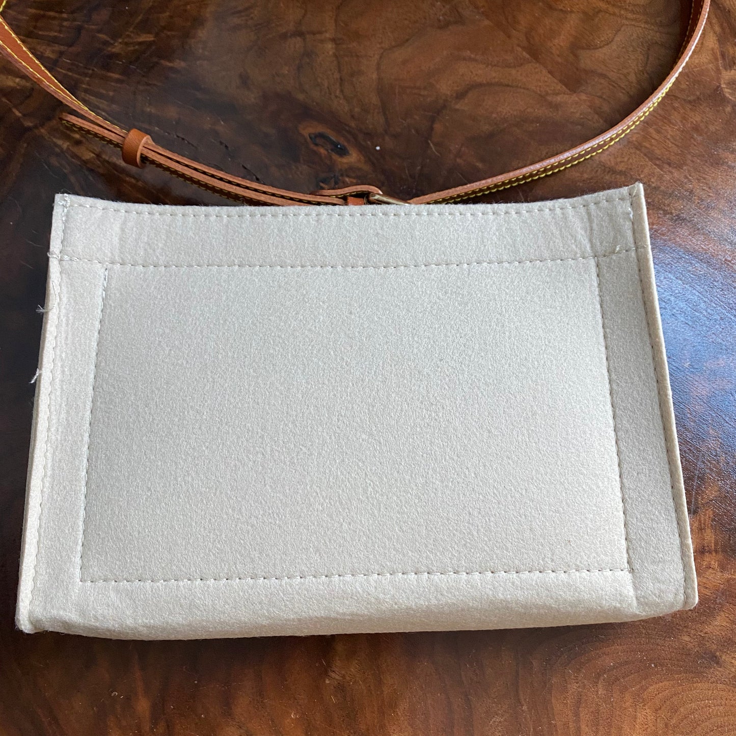 The Swan -Orvis bags Monogram in Dark Vachetta Crossbody - 2 Straps!