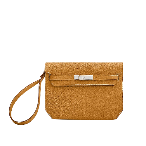 Hermes Kelly Depeche 25 Pouch Naturel Sable