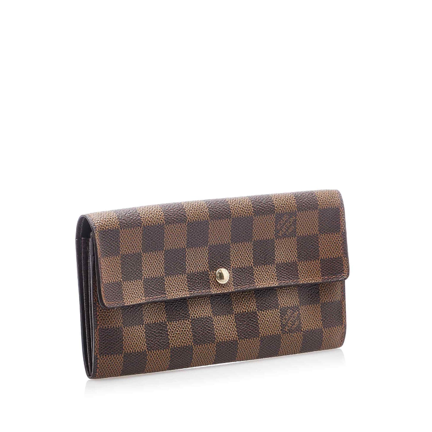 Louis Vuitton Brown Canvas Damier Ebene Sarah Wallet