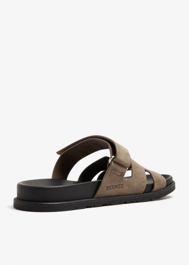 Hermes Chypre Sandal Etoupe Suede