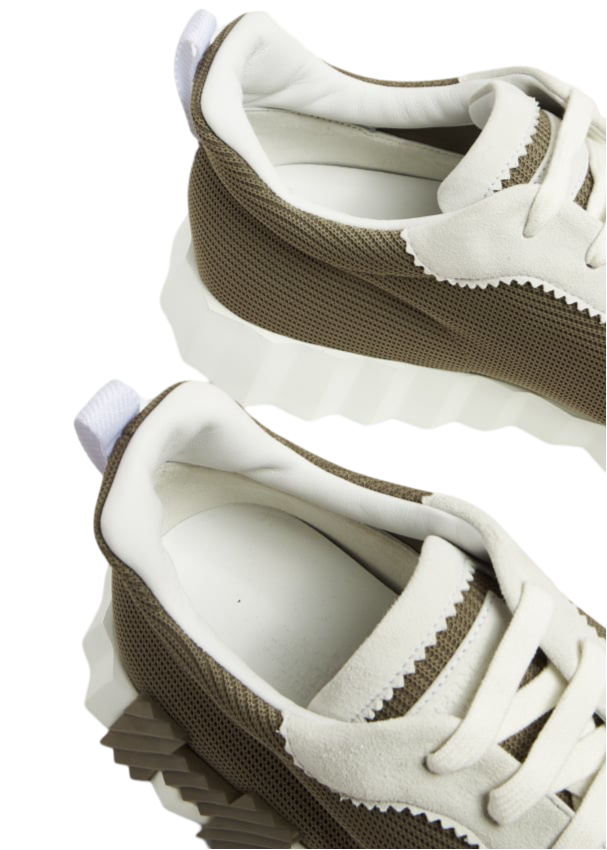 Hermes Bouncing Sneakers Khaki / White