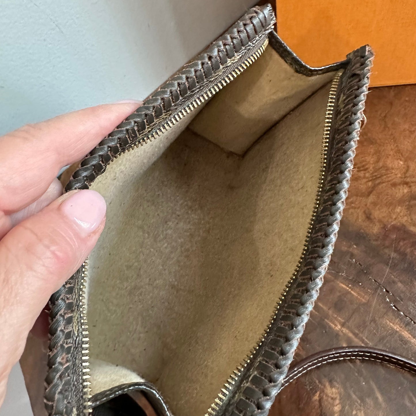 The Cygnet Crossbody -Orvis bags Monogram in Chocolate