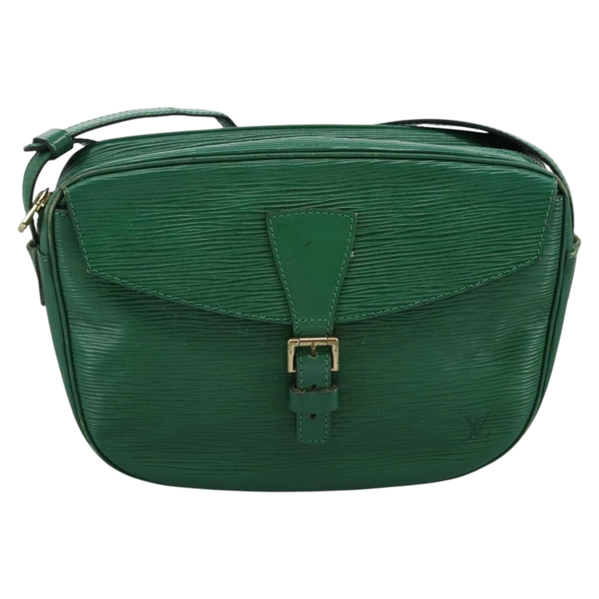 Louis Vuitton Jeune Fille Green Leather Shoulder Bag