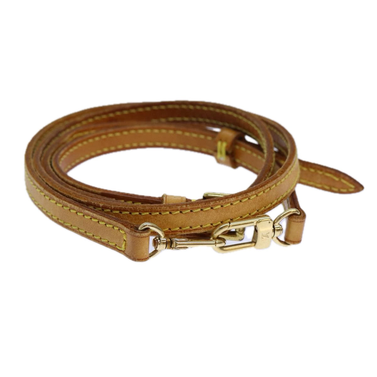 Louis Vuitton Shoulder Strap Beige Leather Bag Jewelry
