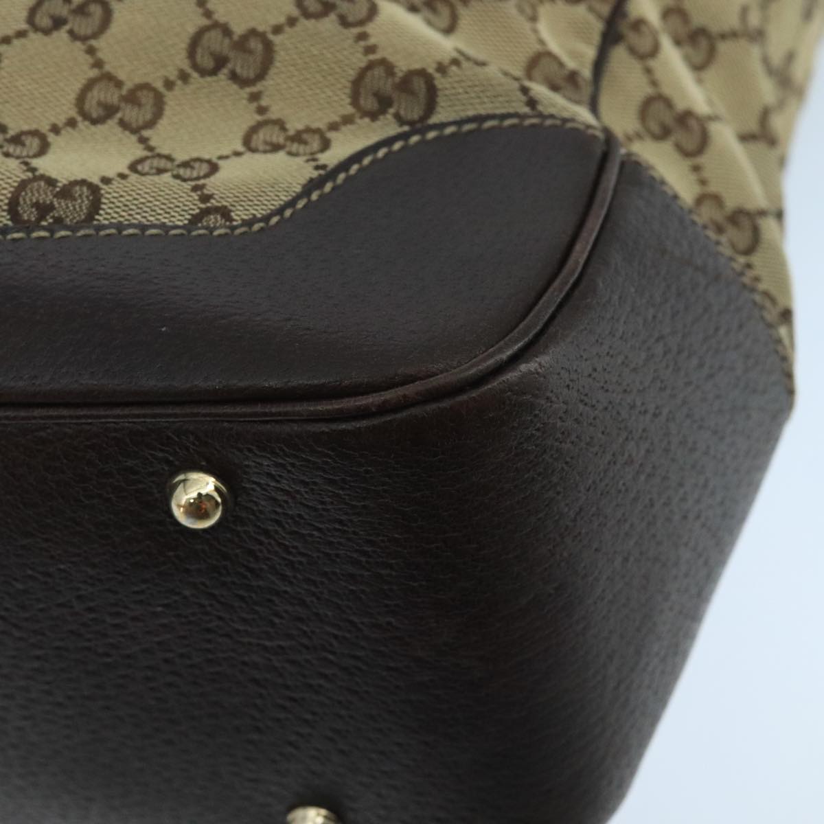 Gucci Bamboo Beige Canvas Tote Bag