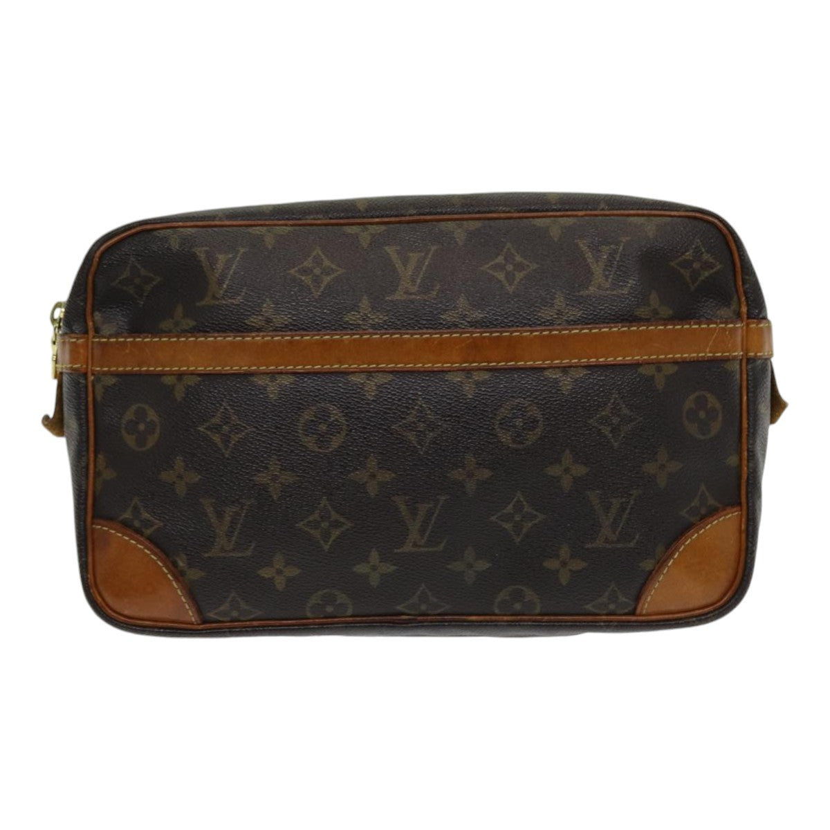 Louis Vuitton Compiegne 28 Brown Canvas Clutch Bag