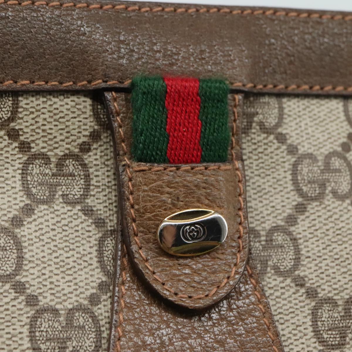 Gucci Sherry Beige Canvas Clutch Bag