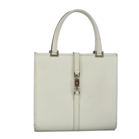 Gucci Jackie Ecru Leather Handbag ()