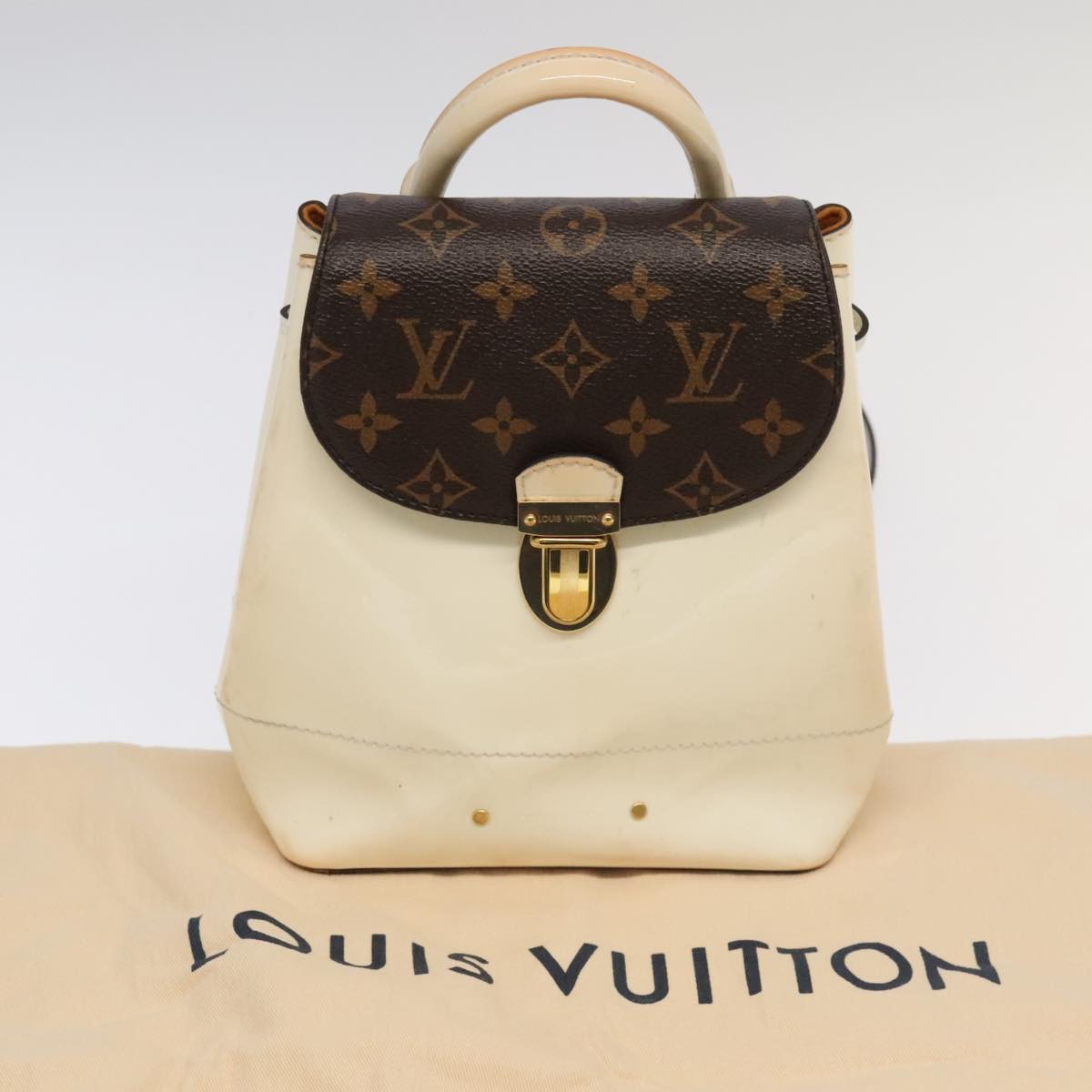 Louis Vuitton Hot Springs White Leather Backpack Bag