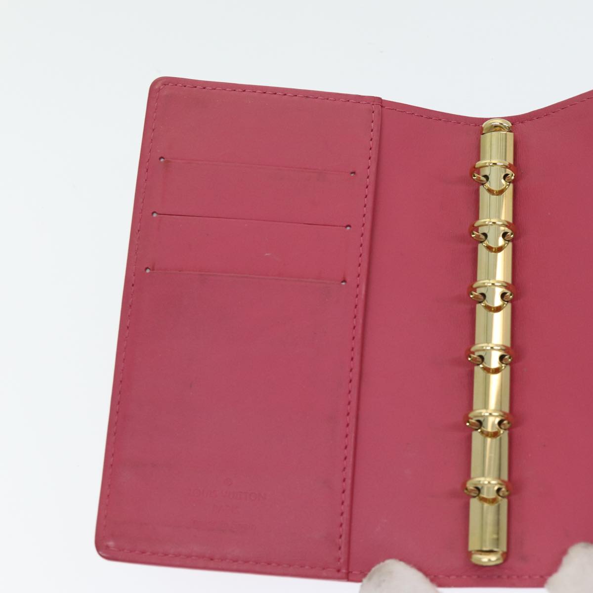 Louis Vuitton Agenda Pm Purple Patent Leather Wallet