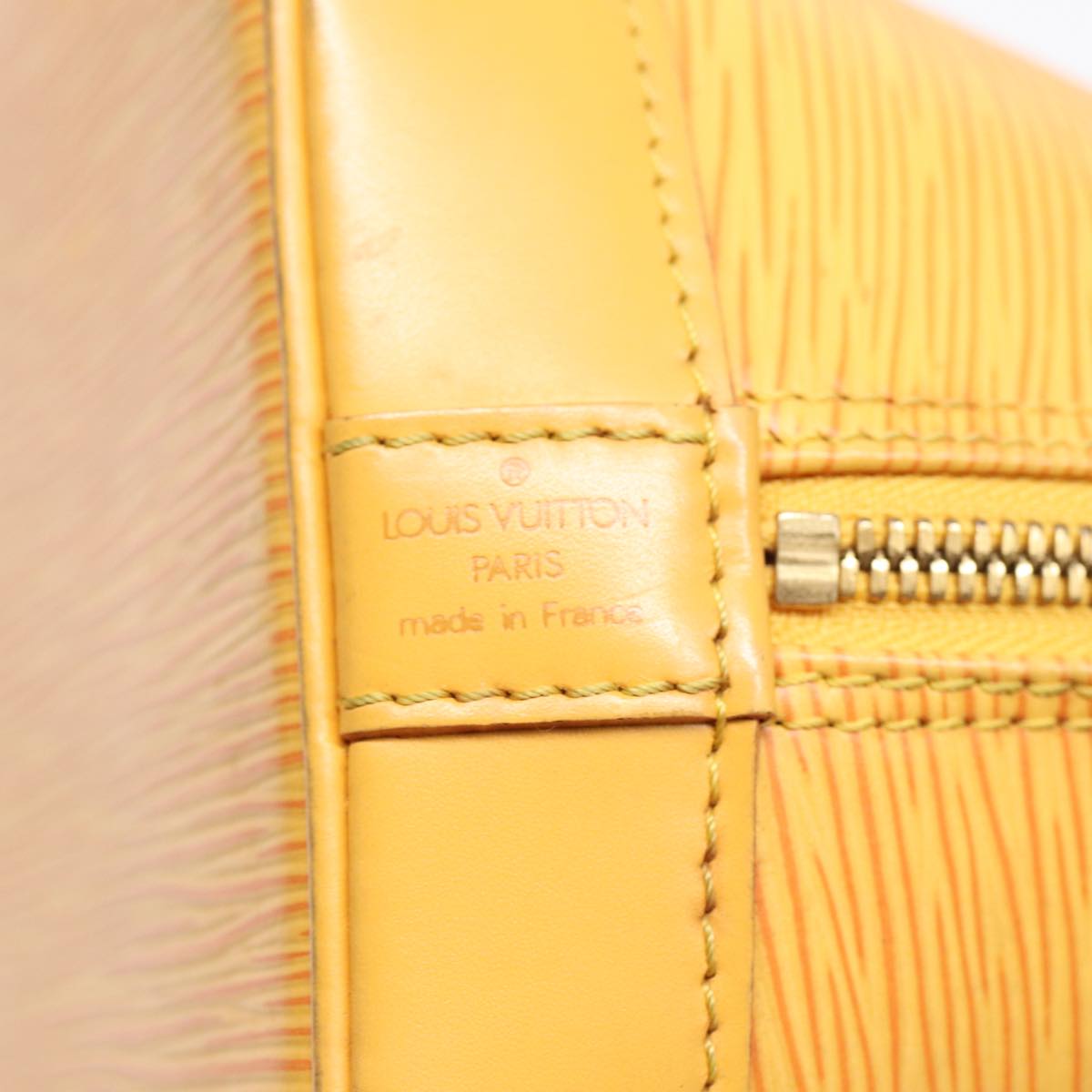 Louis Vuitton Alma Yellow Leather Handbag