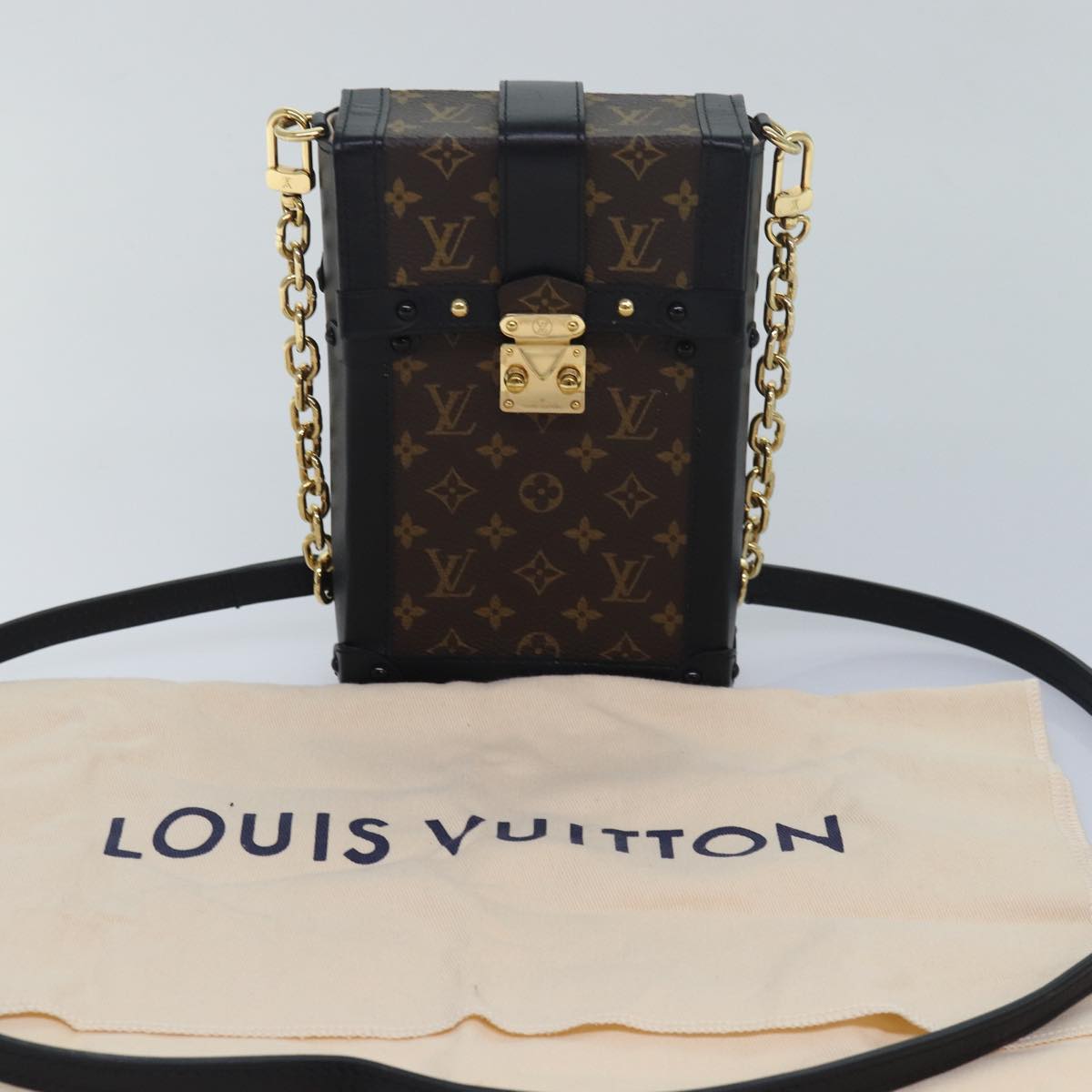 Louis Vuitton Trunk Brown Canvas Shoulder Bag