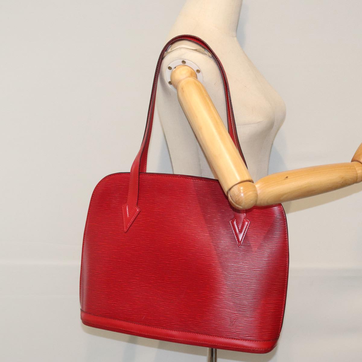 Louis Vuitton Lussac Red Leather Shoulder Bag
