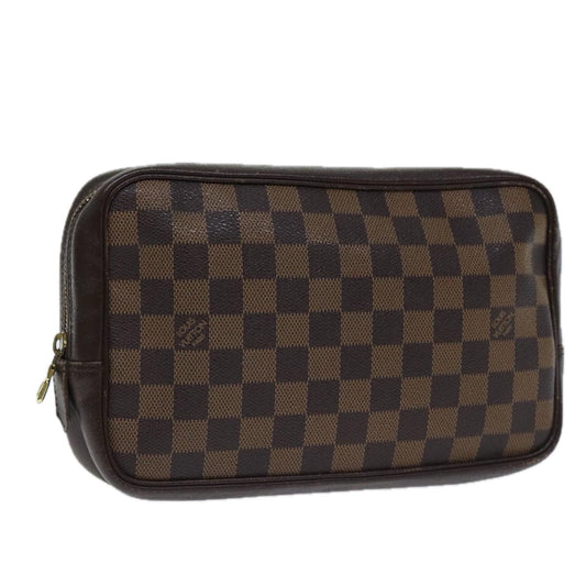 Louis Vuitton Trousse Toilette 28 Brown Canvas Clutch Bag