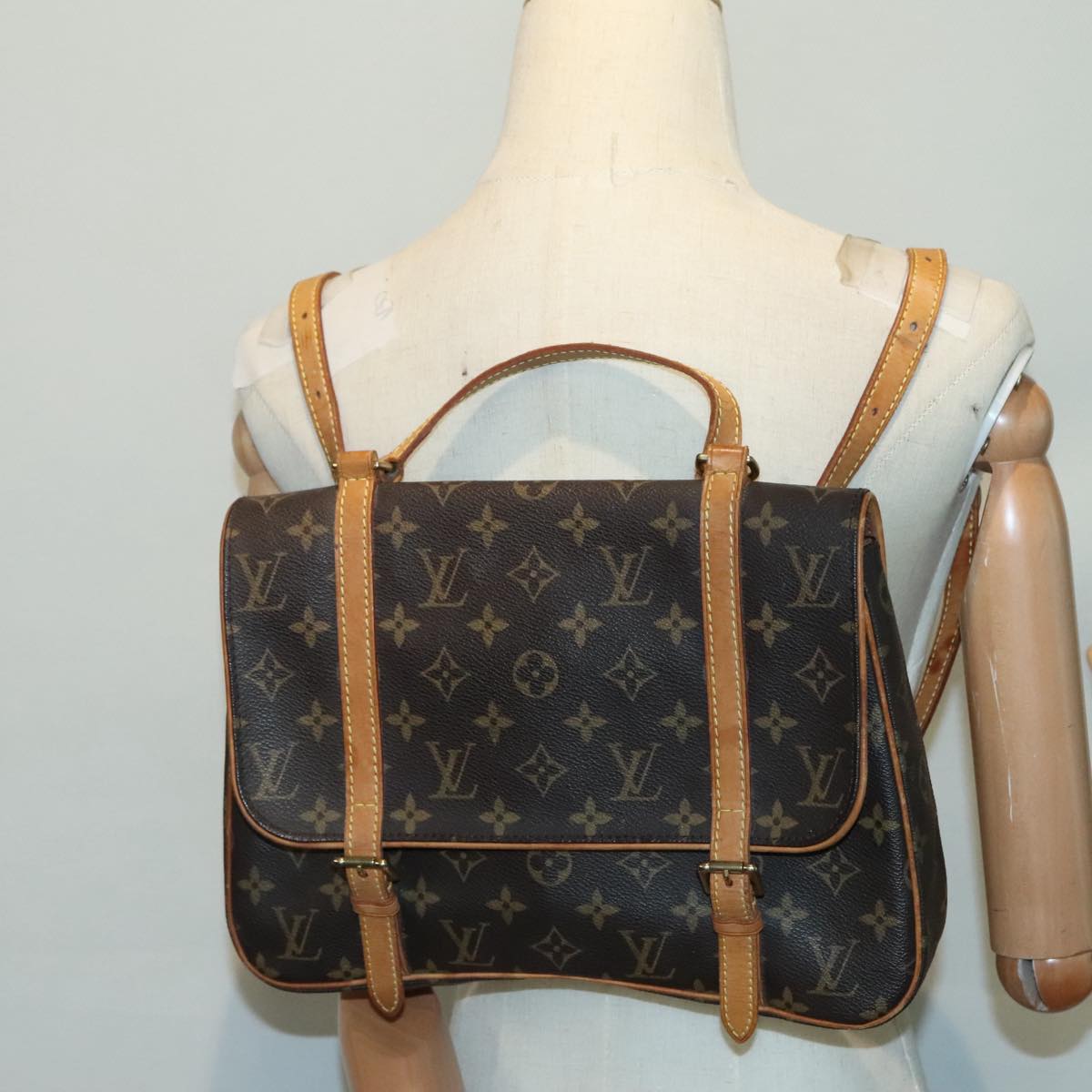 Louis Vuitton Marelle Brown Canvas Backpack Bag
