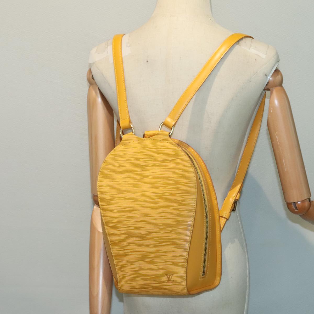 Louis Vuitton Mabillon Yellow Leather Backpack Bag