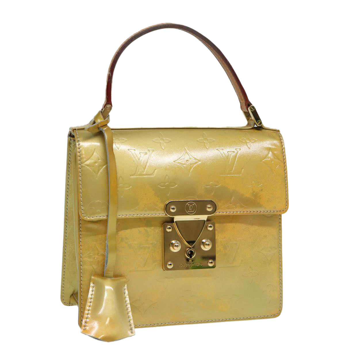 Louis Vuitton Spring Street Yellow Patent Leather Handbag