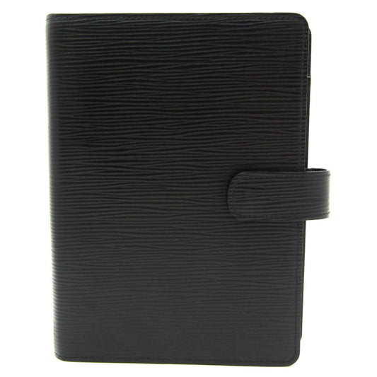 Louis Vuitton Agenda Black Leather Wallet  ()