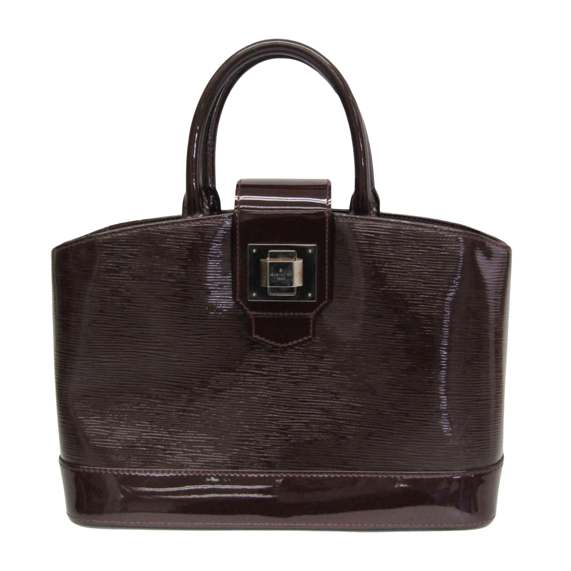 Louis Vuitton Mirabeau Brown Patent Leather Handbag ()