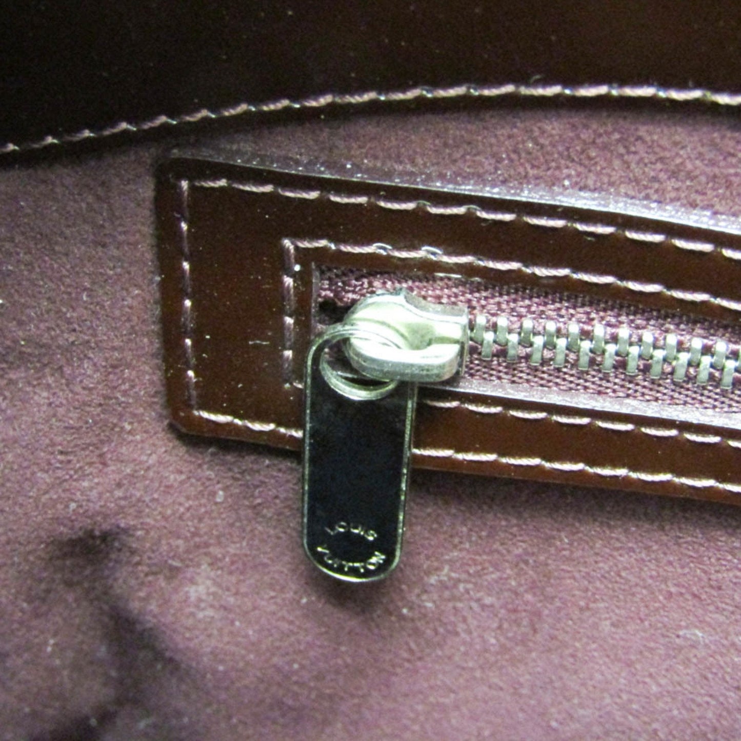 Louis Vuitton Mirabeau Brown Patent Leather Handbag