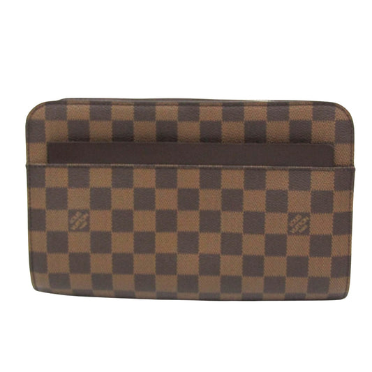 Louis Vuitton Saint Louis Brown Canvas Clutch Bag ()