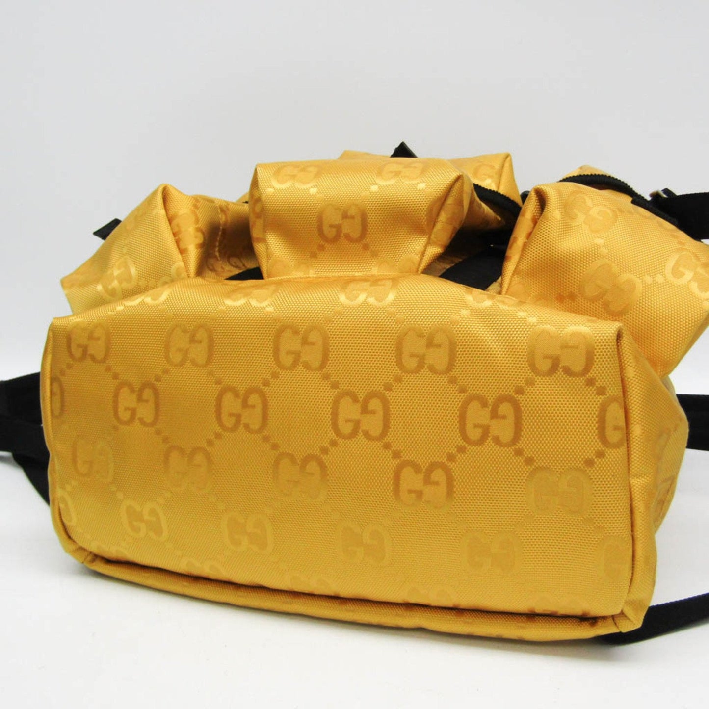 Gucci Off The Grid Yellow Canvas Backpack Bag