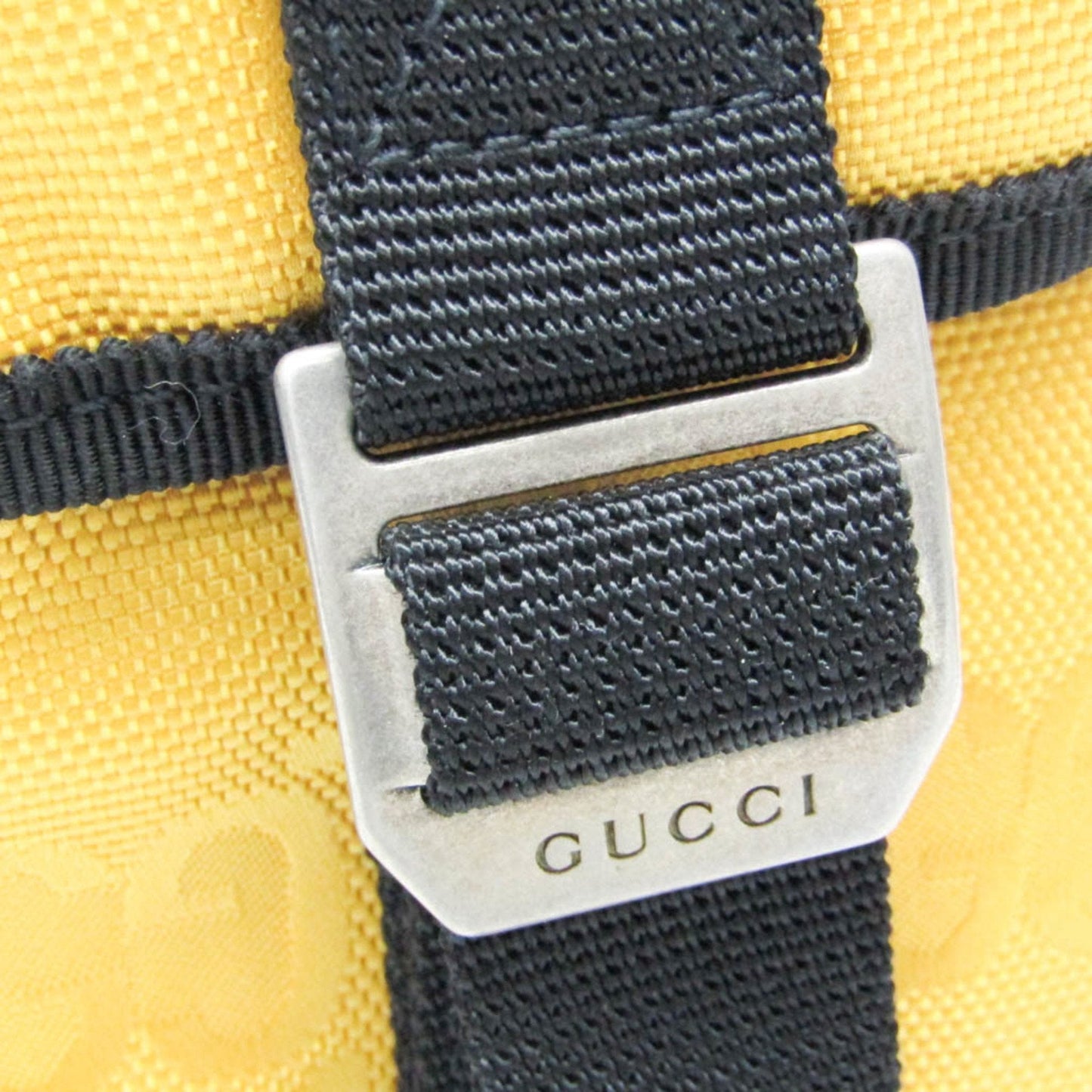 Gucci Off The Grid Yellow Canvas Backpack Bag