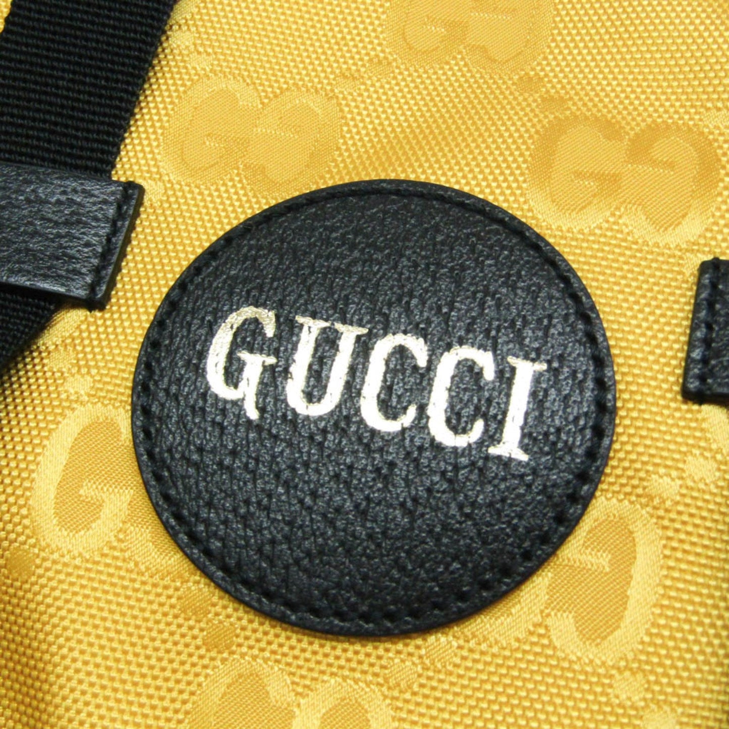 Gucci Off The Grid Yellow Canvas Backpack Bag
