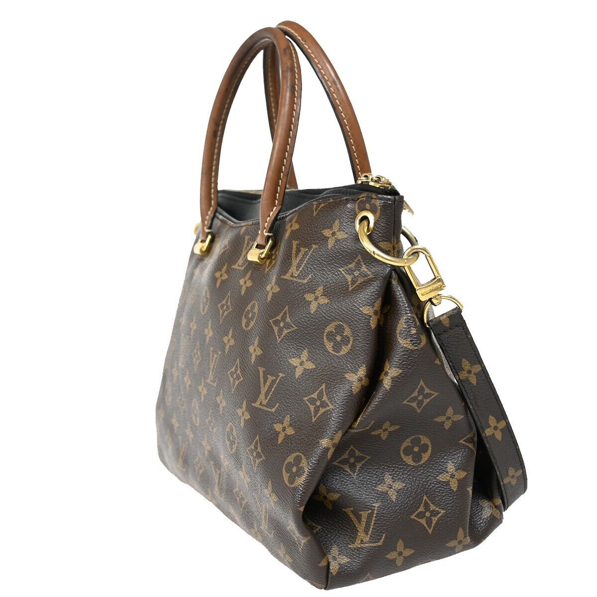 Louis Vuitton Pallas Brown Canvas Handbag