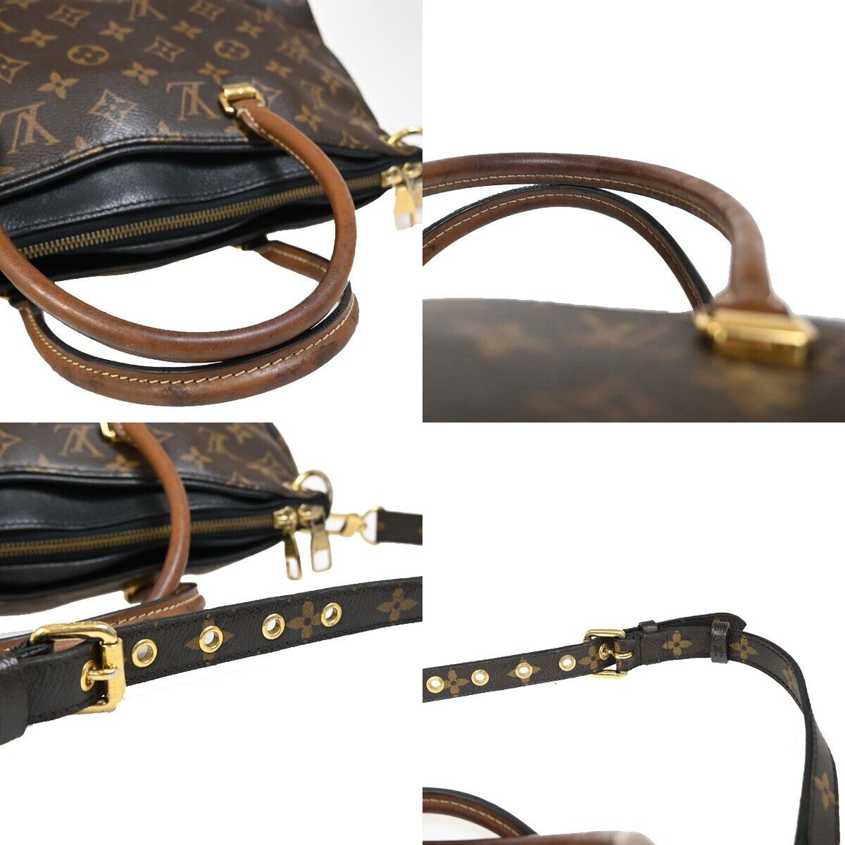 Louis Vuitton Pallas Brown Canvas Handbag