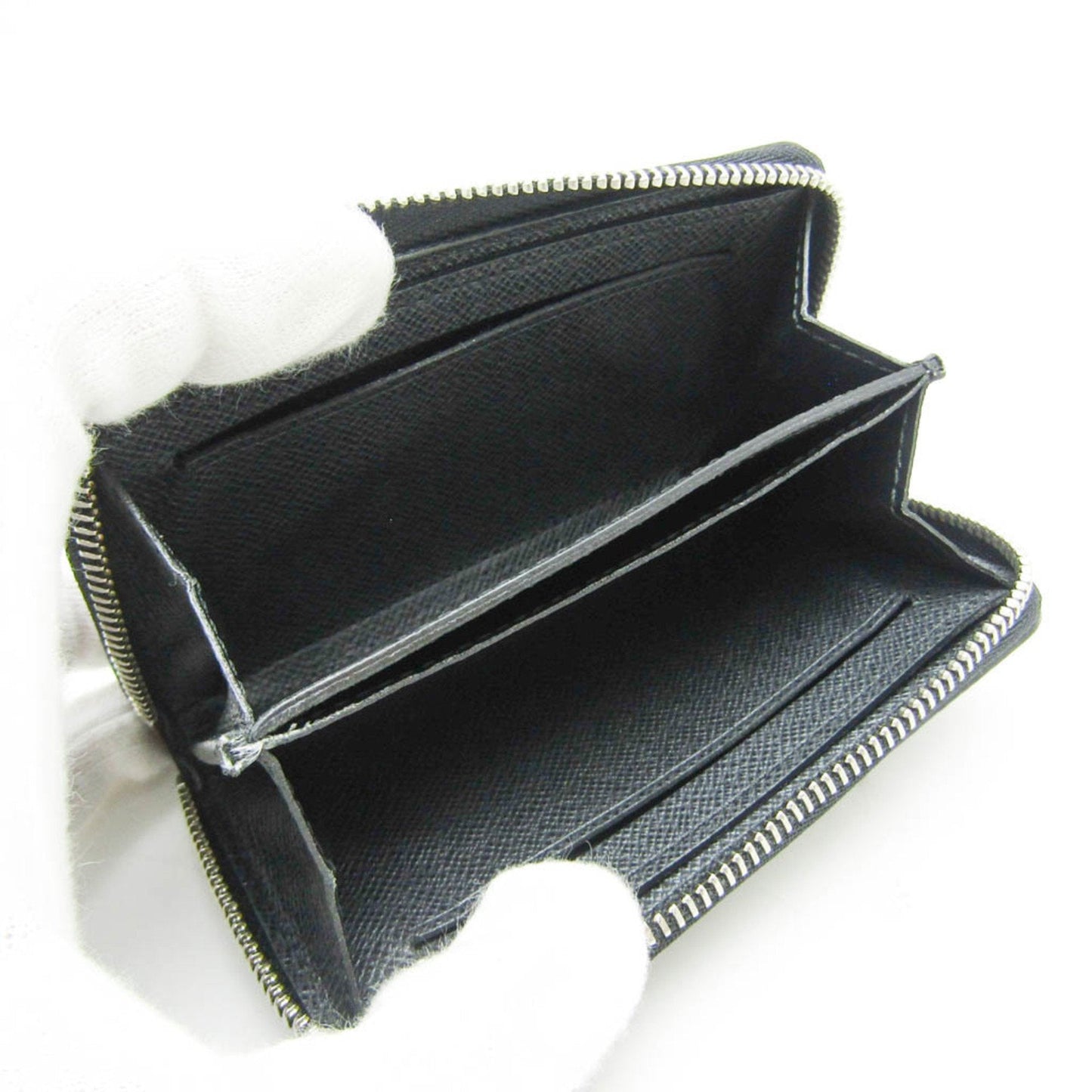 Louis Vuitton Zippy Coin Purse Black Leather Wallet