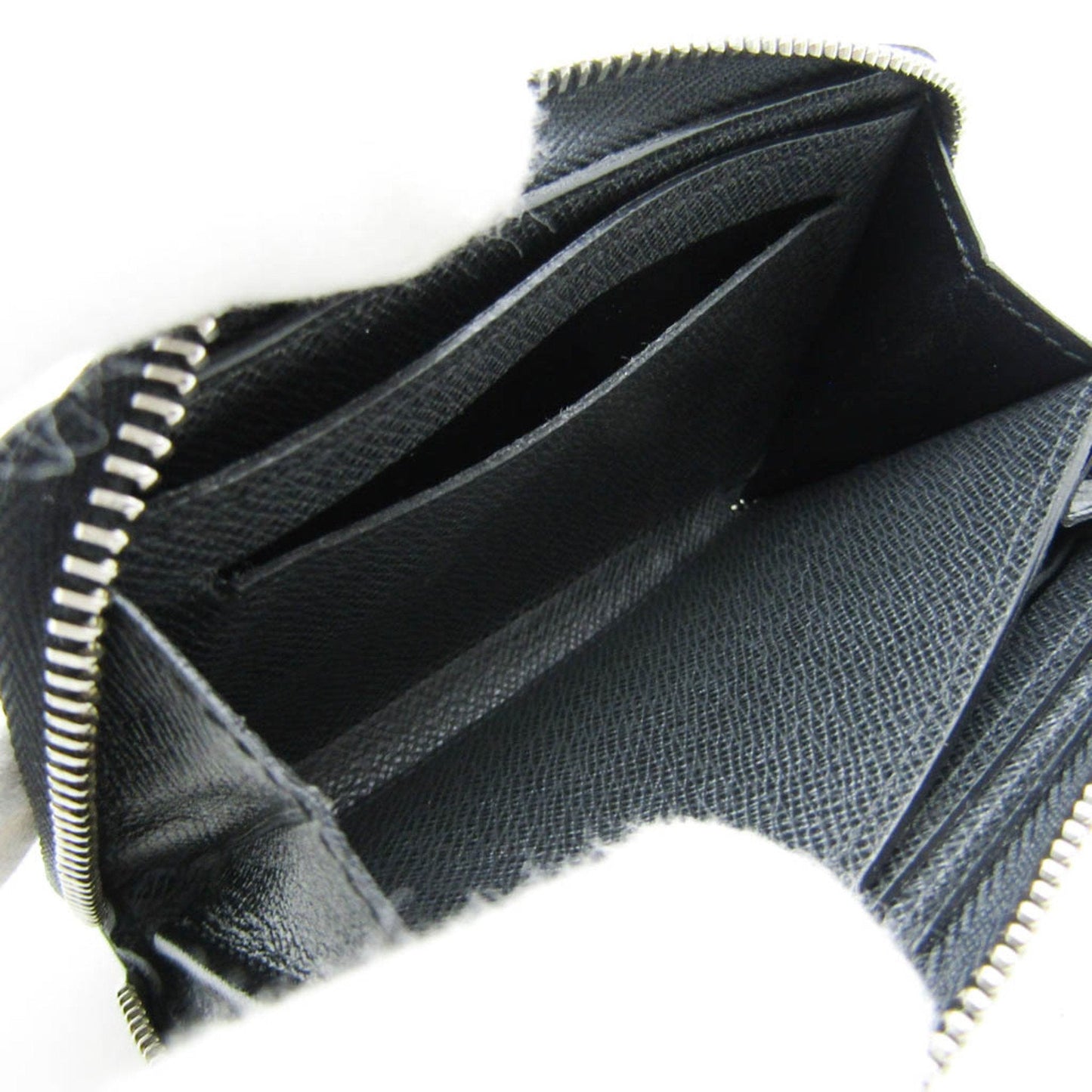 Louis Vuitton Zippy Coin Purse Black Leather Wallet