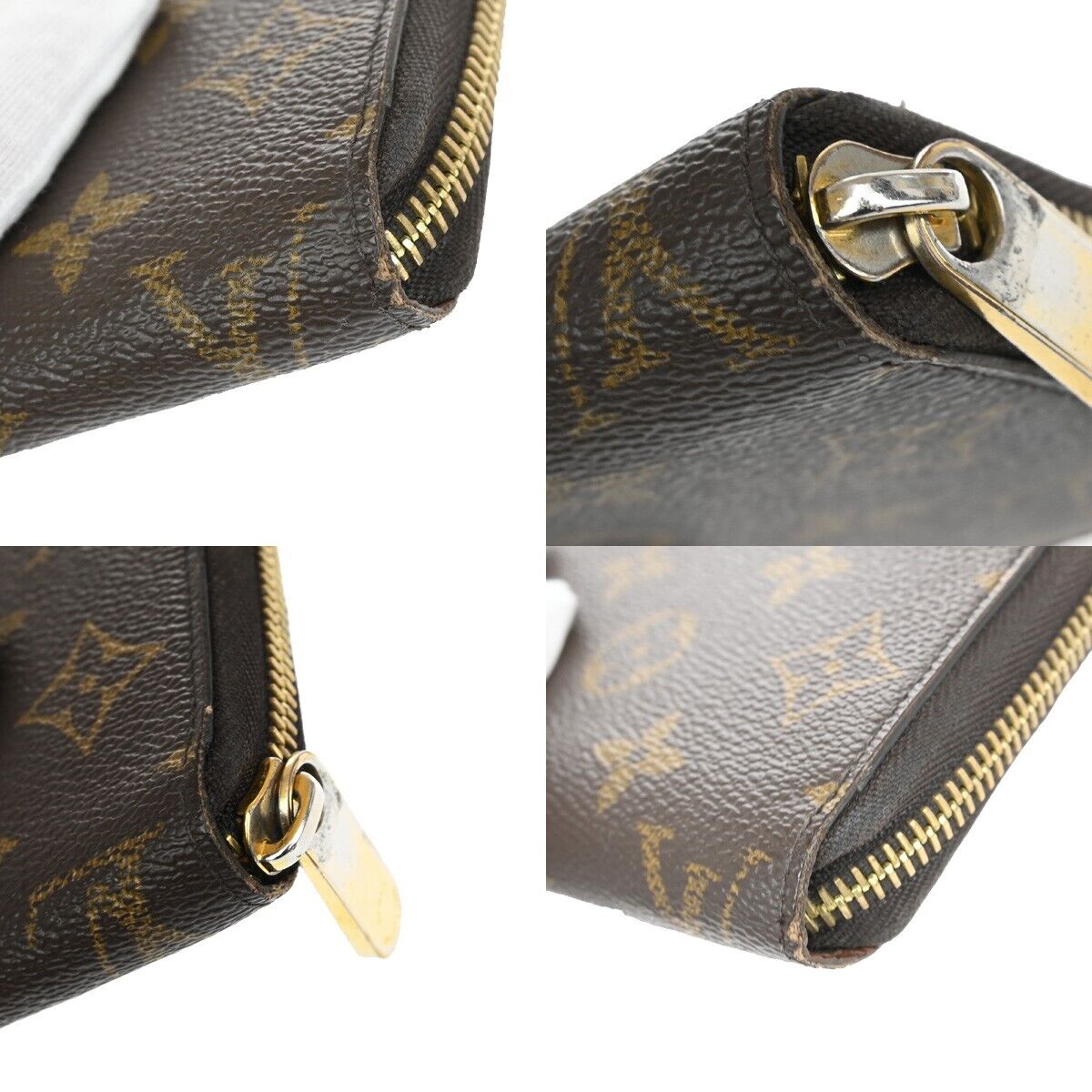 Louis Vuitton Portefeuille Zippy Brown Leather Wallet