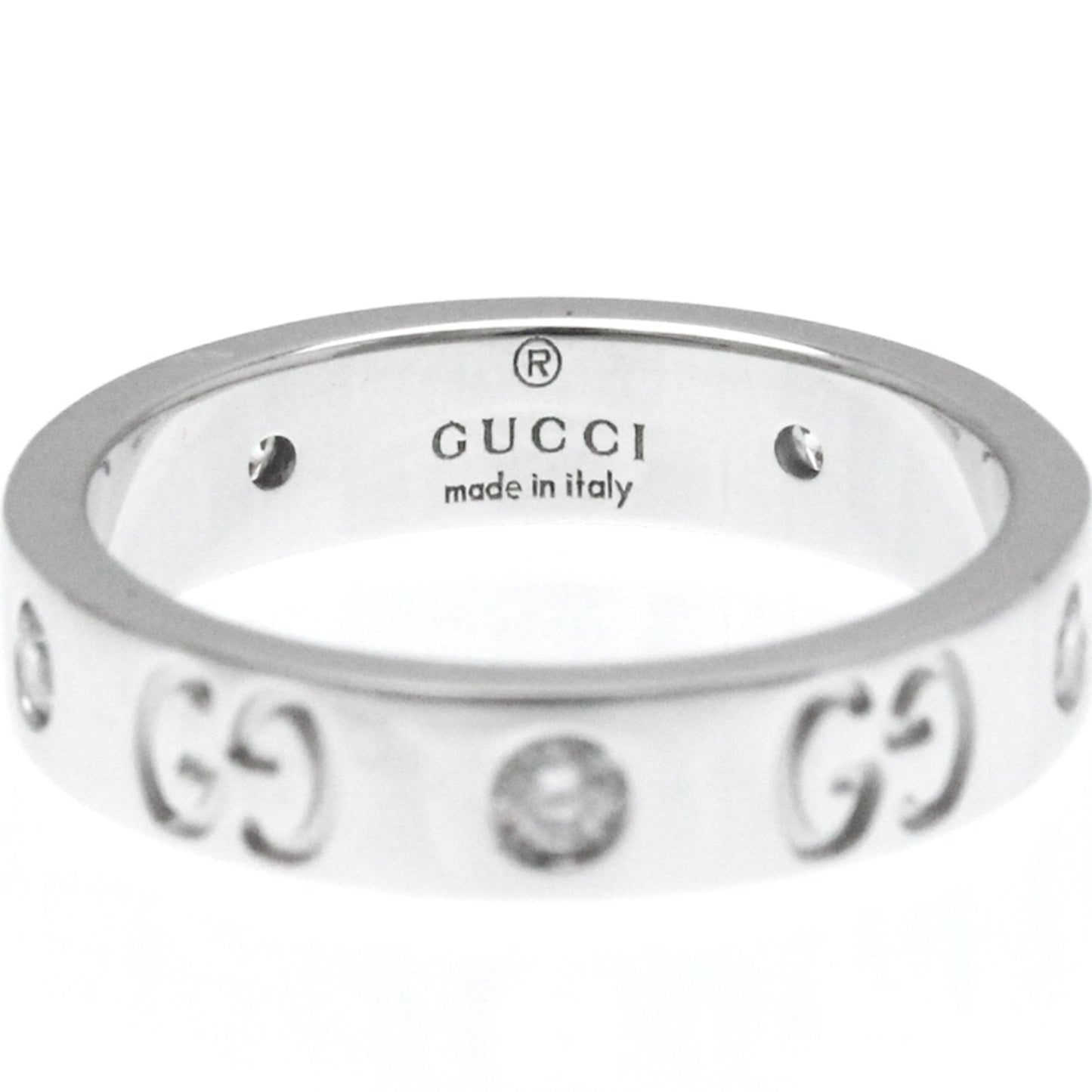 Gucci Icon Silver White Gold Ring Jewelry
