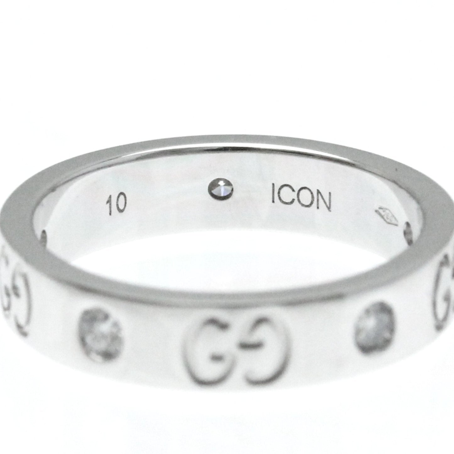 Gucci Icon Silver White Gold Ring Jewelry