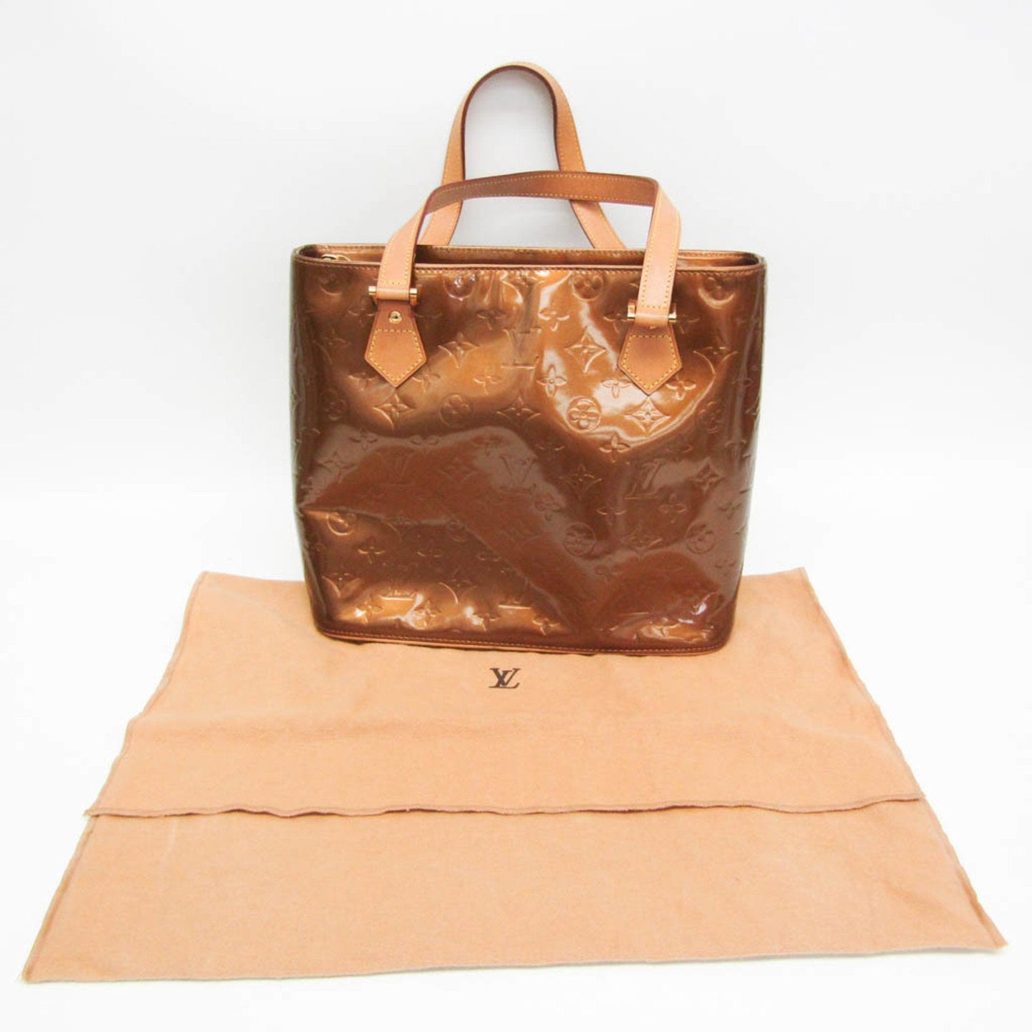 Louis Vuitton Houston Copper Patent Leather Handbag