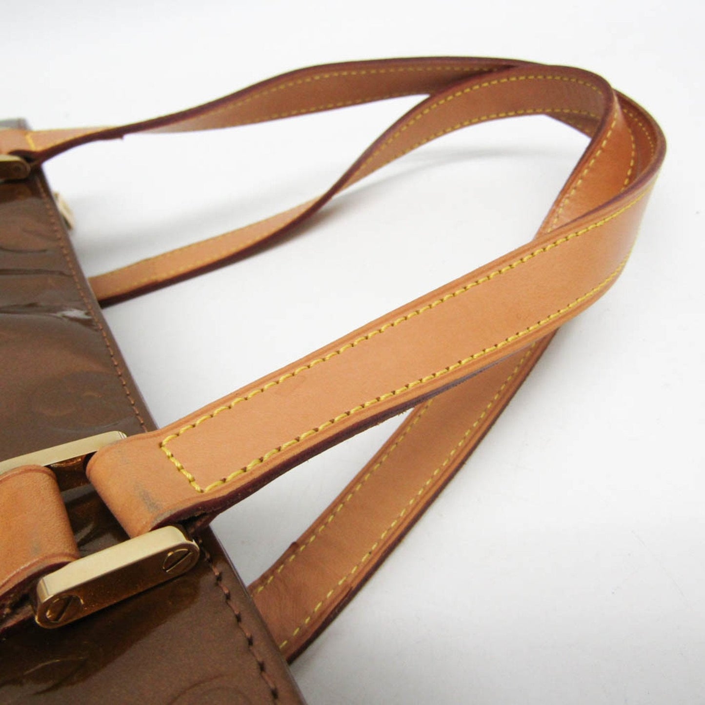 Louis Vuitton Houston Copper Patent Leather Handbag