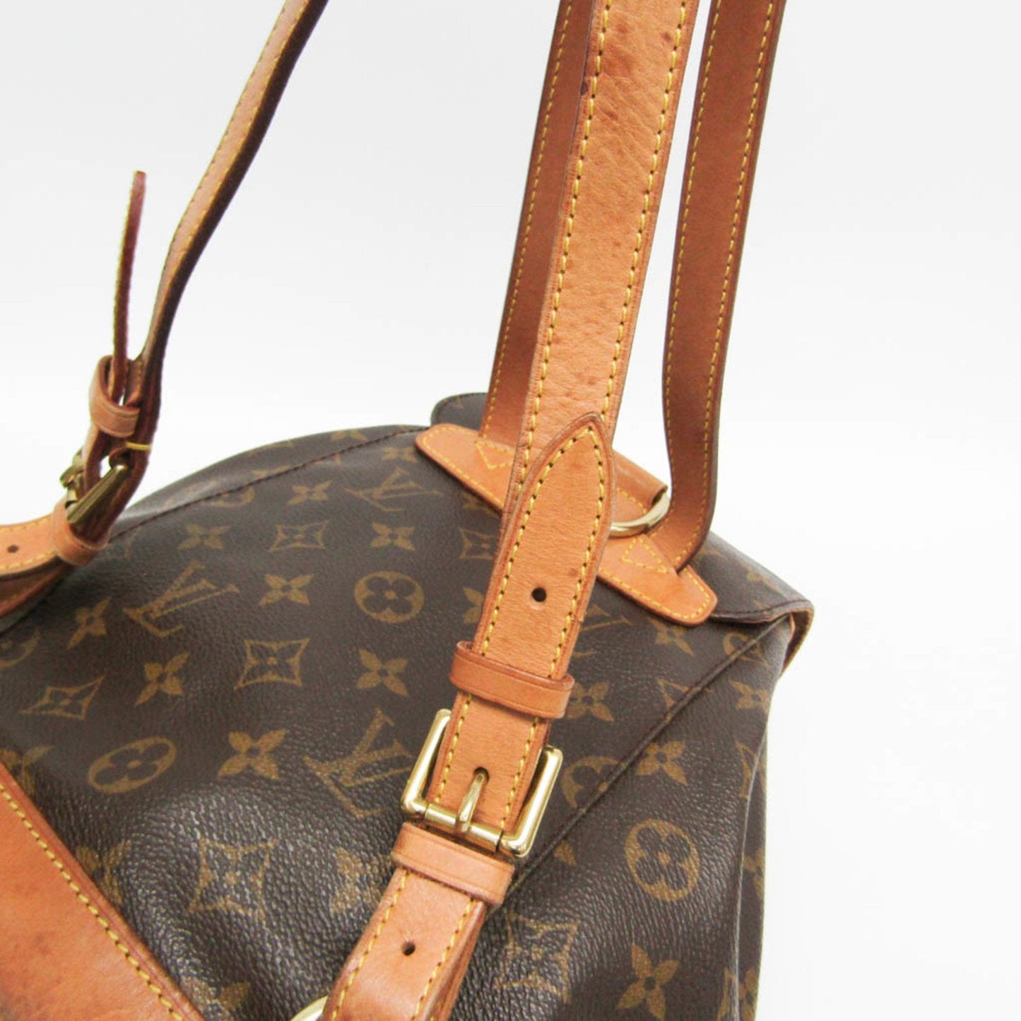 Louis Vuitton Montsouris Mm Brown Canvas Backpack Bag